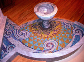 Living Waters Church Mosaic was Hand Crafted by The Art Of Life