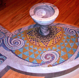 Living Waters Church Mosaic was Hand Crafted by The Art Of Life