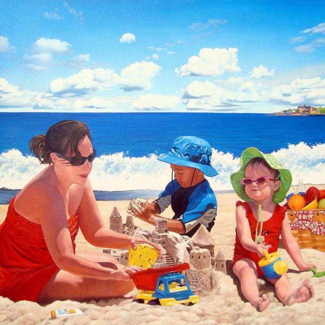 Hospital Beach Painting by Artist Charles Clear of The Art Of Life
