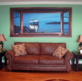 Trompe loeil Mural by Artists Bonnie Lee Turner and Charles C. Clear III of The Art Of Life