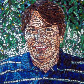 Mosaic Portrait Art Commission by Artist Bonnie Lee Turner