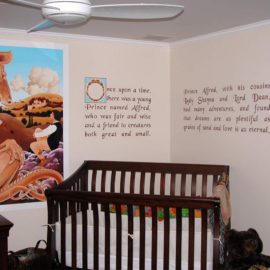 Storybook Nursery Mural painted by Artists Charles Clear and Bonnie Lee Turner of The Art Of Life