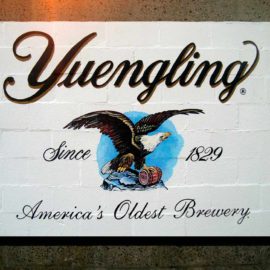 Yeungling Beer Logo Painted Mural painted by Artists Charles Clear and Bonnie Lee Turner of The Art Of Life