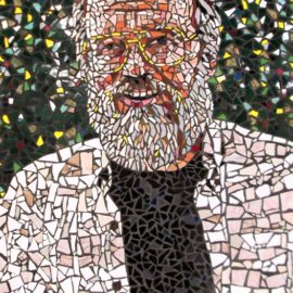 Ceramic Tile Mosaic Portrait by Artist Bonnie Lee Turner