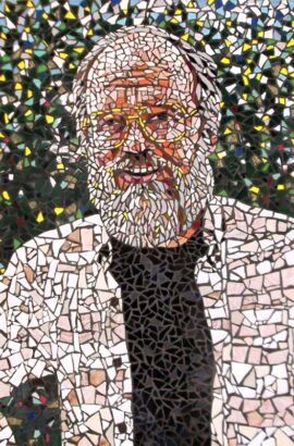 Ceramic Tile Mosaic Portrait by Artist Bonnie Lee Turner