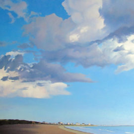 East Matunuck State Beach Painting, 24" x 36", Oil on Canvas, 2016, by Artist Charles C. Clear III