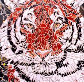 Mosaic Tiger by Artist Bonnie Lee Turner