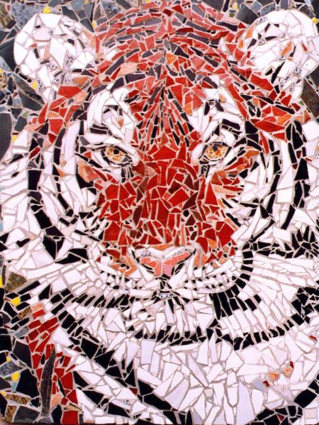 Mosaic Tiger by Artist Bonnie Lee Turner