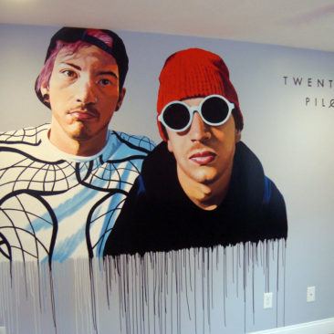 Twenty One Pilots Bedroom Mural by Artists Charles C. Clear III and Bonnie Lee Turner