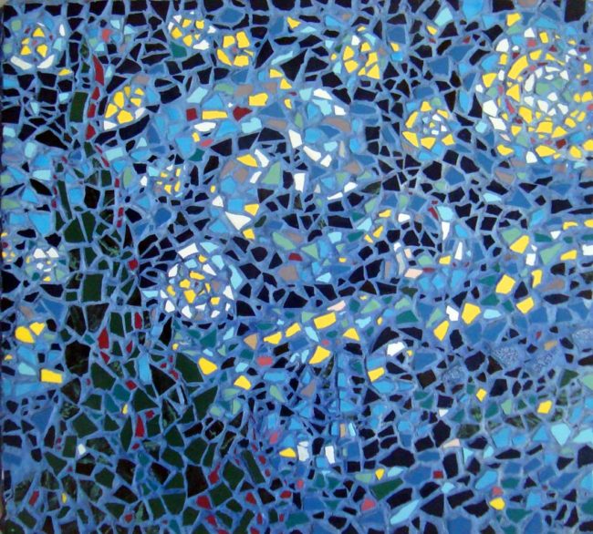 Starry Night Mosaic Pastiche by Artist Bonnie Lee Turner