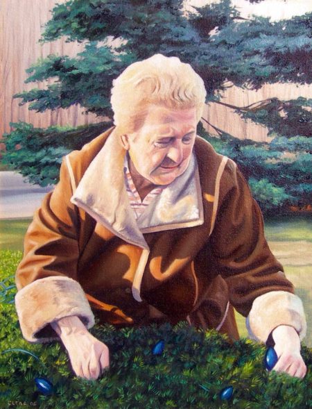 Portrait of Elderly Woman by Artist Charles C. Clear III