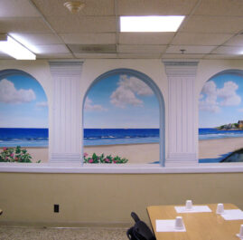 Columns and Arches Wall Mural by The Art Of Life painted at Bradley Hospital in East Providence, RI