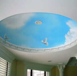 Blue Sky Dome Ceiling Mural