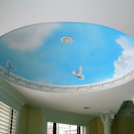 Blue Sky Dome Ceiling Mural