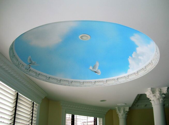 Blue Sky Dome Ceiling Mural