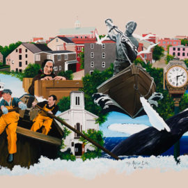New Bedford Montage Mural Painted in a V.A. Primary Care Center in New Bedford by The Art Of Life