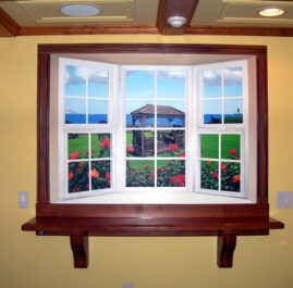 Trompe loeil Window Mural Painted by Artists Charles C. Clear III and Bonnie Lee Turner of The Art Of Life