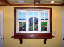 Trompe loeil Window Mural Painted by Artists Charles C. Clear III and Bonnie Lee Turner of The Art Of Life