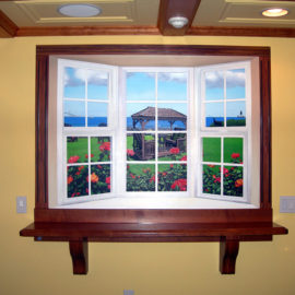 Trompe loeil Window Mural Painted by Artists Charles C. Clear III and Bonnie Lee Turner of The Art Of Life