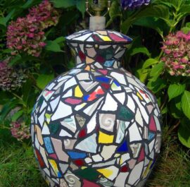 Decorative Mosaic Lamp by Bonnie Lee Turner