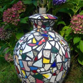 Decorative Mosaic Lamp by Bonnie Lee Turner