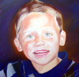 Little Boy Pastel Portrait by Artist Bonnie Lee Turner