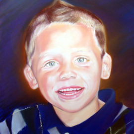 Little Boy Pastel Portrait by Artist Bonnie Lee Turner