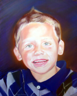 Little Boy Pastel Portrait by Artist Bonnie Lee Turner