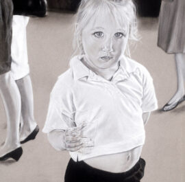 Cute Girl Candid Portrait by Artist Bonnie Lee Turner