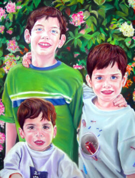 Pastel Portraits by Artist Bonnie Lee Turner - Three Brothers