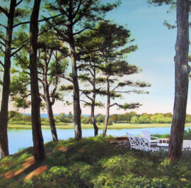 Oyster Harbors in Osterville Massachusetts Painting by Artist Charles C. Clear III
