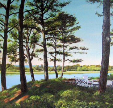 Oyster Harbors in Osterville Massachusetts Painting by Artist Charles C. Clear III