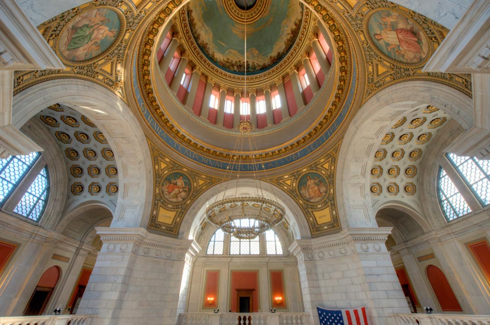Interior of the Rhode Island State House in Providence, Rhode Island