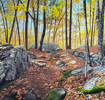 Wolf Hill Forest Preserve Painting by Rhode Island Artist Charles C. Clear III